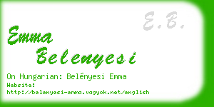 emma belenyesi business card